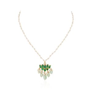 Lara Green Long Necklace Set