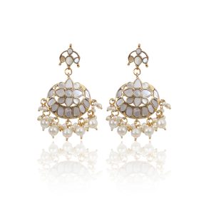 Anavi Mother of Pearl Earrings & Tikka Set