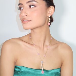 Areeba Pink Pendant Set