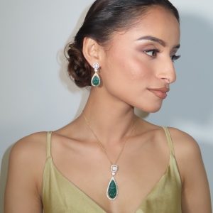 Amora Green Pendant Set