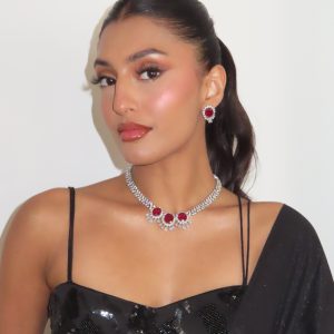 Neliyah Ruby Necklace Set