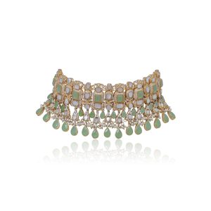 Aarika Light Green Choker Set