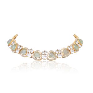 Ayaana Sage Green Necklace set