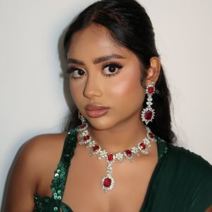 Alysia Ruby Necklace Set