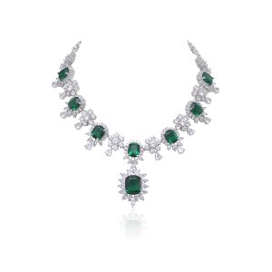 Kira Emerald Green Necklace Set