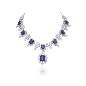 Kira Sapphire Blue Necklace Set