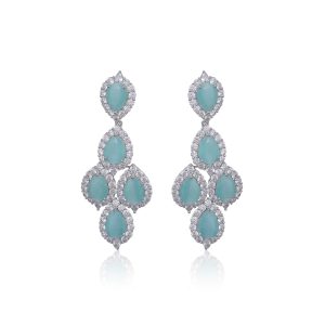 Lexi Teal Pink Earrings